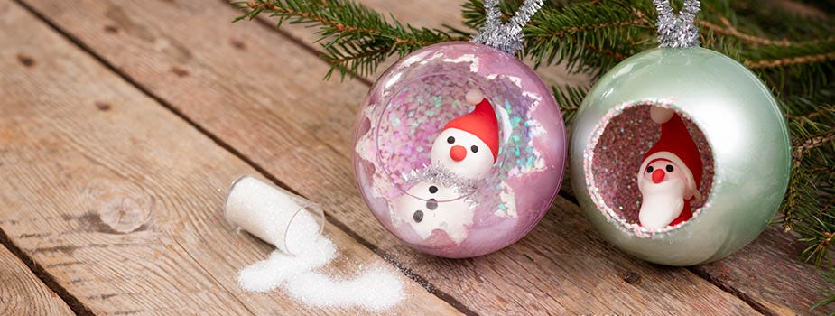 Julepynt med Foam Clay og Silk Clay