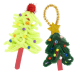 Små juletræer lavet af chenille