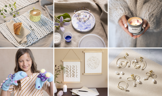 Collage billede med inspirationsbilleder af vores nye trends