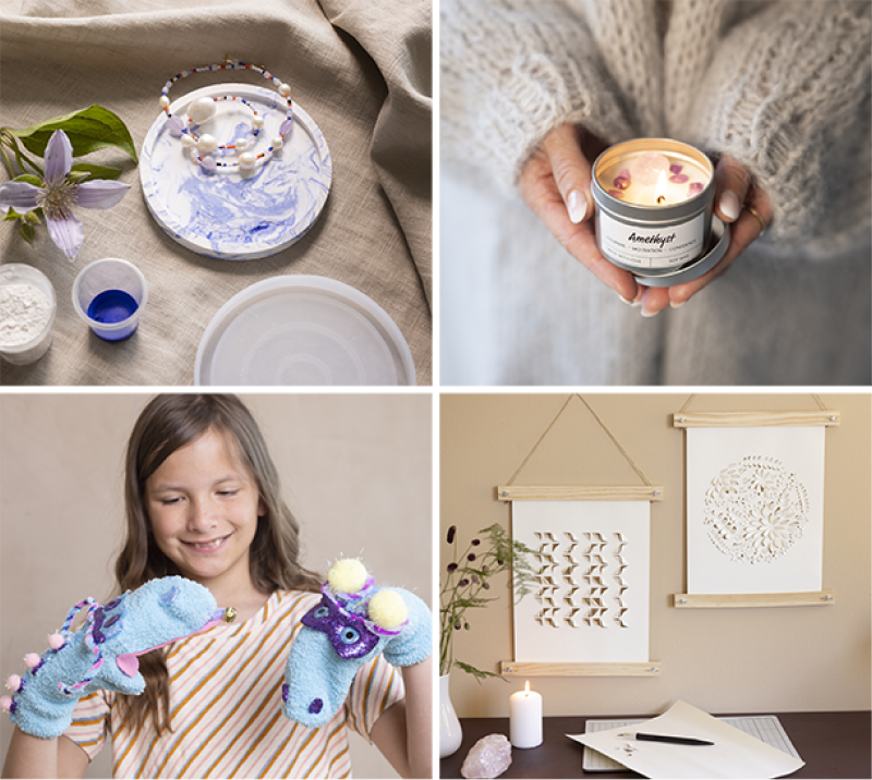Collage billede med inspirationsbilleder af vores nye trends