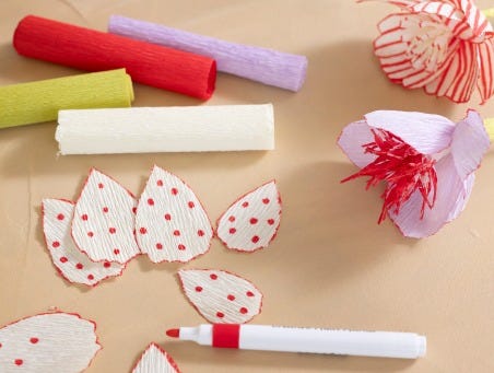 Inspirations billedet til Crepe papir teknikker