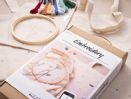 Start DIY kits med broderi