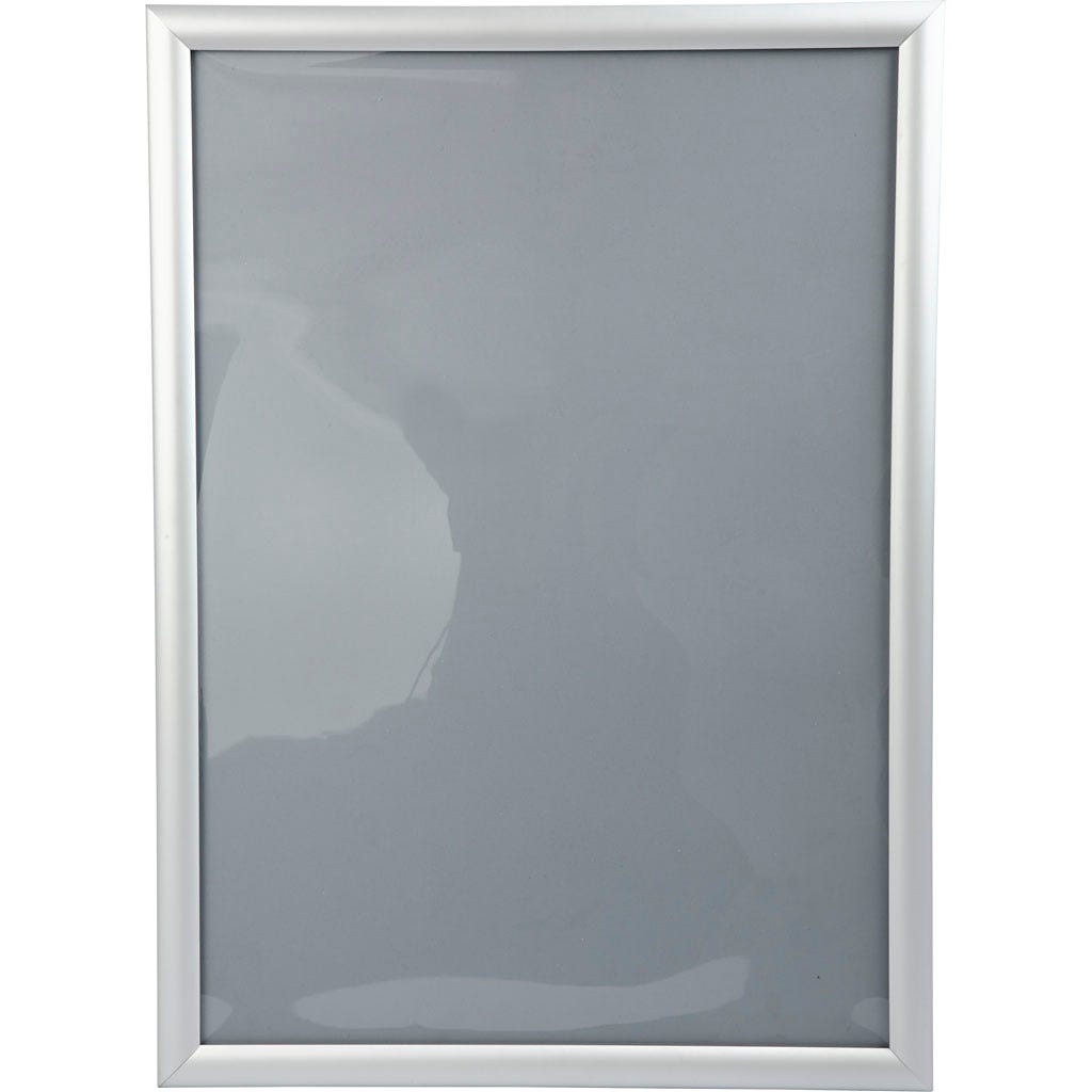 Smart klikramme/skifteramme i aluminium med anti-refleks-cover