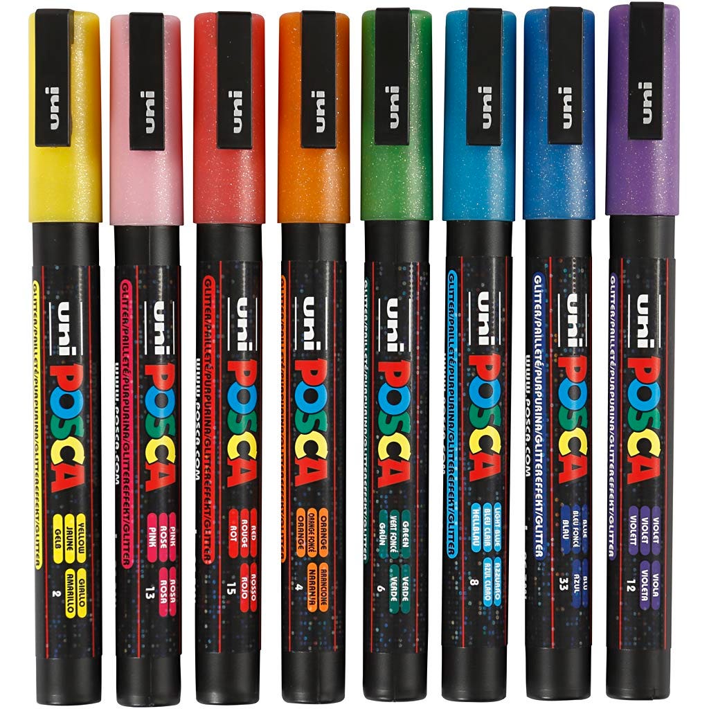 Uni Posca akryltuscher i assorterede farver