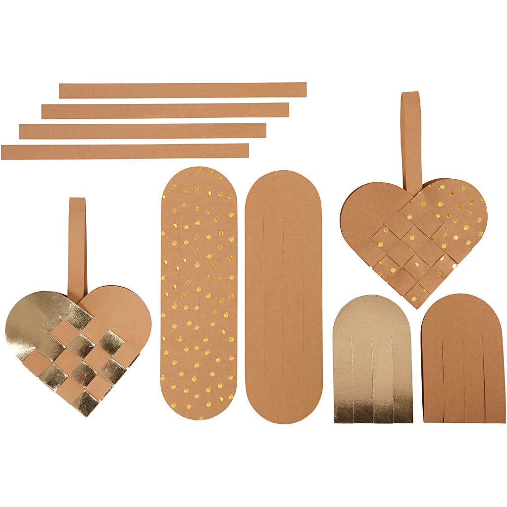 DIY-kit til julepynt med læderpapir