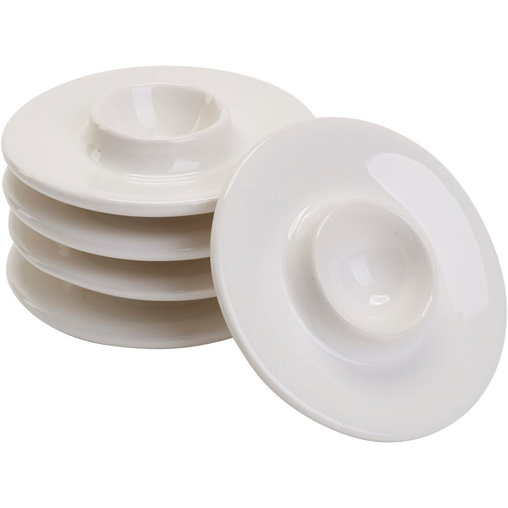 Æggebægre af glaseret porcelæn