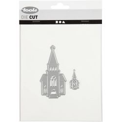 Skære- og prægeskabelon