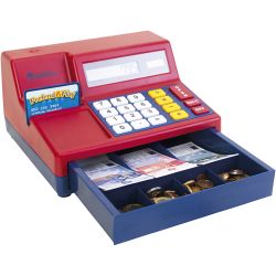 Kasseapparat med penge