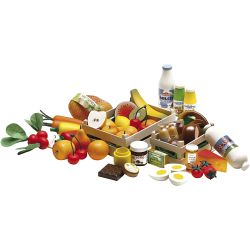 Købmandsvarer i træ