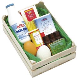 Bageingredienser i trækasse