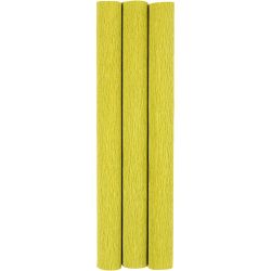 Crepepapir, ark 25x60 cm, Stræk/crepe: 180%, 105 g, lys grøn, 3 ark/ 1 pk.