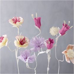 Crepepapir, ark 25x60 cm, Str&aelig;k/crepe: 180%, 105 g, lilla/pink harmoni, 8 ark/ 1 pk.