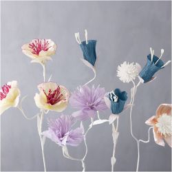 Crepepapir, ark 25x60 cm, Str&aelig;k/crepe: 180%, 105 g, bl&aring;/gr&oslash;n harmoni, 8 ark/ 1 pk.