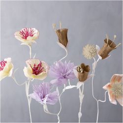 Crepepapir, ark 25x60 cm, Str&aelig;k/crepe: 180%, 105 g, natur, 8 ark/ 1 pk.