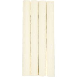 Crepepapir, ark 25x60 cm, Stræk/crepe: 180%, 105 g, off white, 4 ark/ 1 pk.
