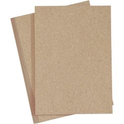 Karton, A4, ark 210x297 mm, 220 g, natur, 10 stk./ 1 pk.