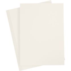 Karton, A4, ark 210x297 mm, 220 g, råhvid, 10 stk./ 1 pk.