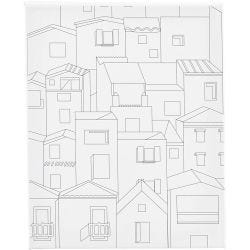 Malerlærred med print, By, D: 1,6 cm, str. 24x30 cm, 360 g, 1 stk.