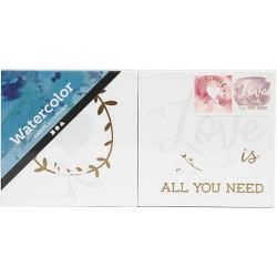 Lærred med guldtryk til akvarel