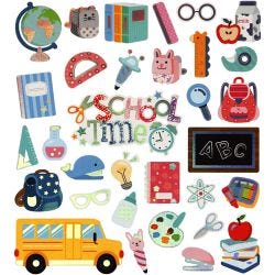 Stickers, skolestart, ark 15x16,5 cm, 1 ark