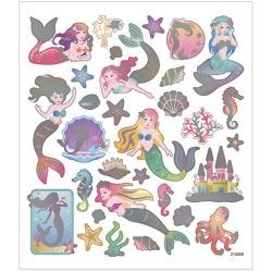Stickers, havfruer, ark 15x16,5 cm, 1 ark