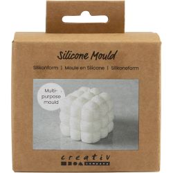 Silikoneform, Firkant med bobler, H: 5 cm, diam. 6 cm, B: 6 cm, 1 stk./ 1 pk.