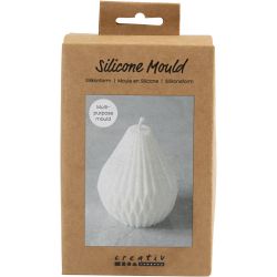 Silikoneform, Rillet dråbeform, H: 8 cm, diam. 7 cm, 1 stk./ 1 pk.