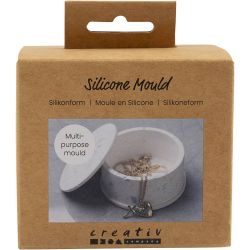 Silikoneform, Krukke med låg, H: 4,5 cm, diam. 7,5 cm, 1 stk./ 1 pk.