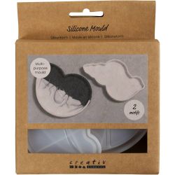 Silikoneform, Konkylie, H: 0,6 cm, L: 12 cm, B: 8-9 cm, 2 stk./ 1 pk.