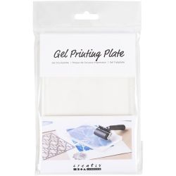 Gel Trykplade, str. 12,7x17,8x1 cm, mat transparent, 1 stk.