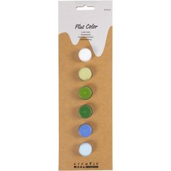Plus Color Hobbymaling, blå/grøn harmoni, 6x5 ml/ 1 pk.