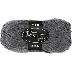 Fantasia Polyacrylgarn, L: 80 M, grå, 50 g/ 1 ngl.