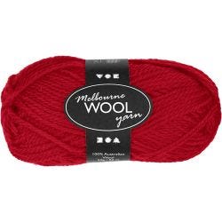 Melbourne Uldgarn, L: 92 M, rød, 50 g/ 1 ngl.