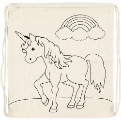 Gymnastikpose, enhjørninger, str. 37x41 cm, 110 g, lys natur, 1 stk.