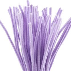 Chenille, L: 30 cm, tykkelse 6 mm, lilla, 50 stk./ 1 pk.