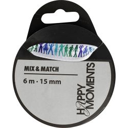 Satinbånd med print