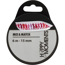 Satinbånd med print