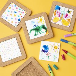 Bordskåner med korkramme