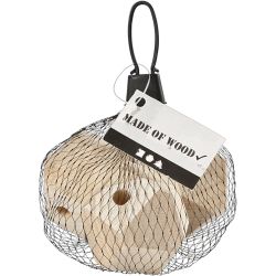 Facetslebet træperle