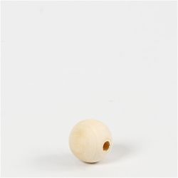 Træperle, 15 mm, 3 mm, 20stk./ 1 pk.