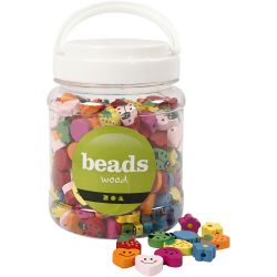 Motivperler, str. 15-20 mm, hulstr. 1,5 mm, 235 g, 700 ml/ 1 ds.