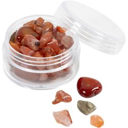 Krystalperler, Aventurin, str. 7-12 mm, hulstr. 1 mm, koral, 63 stk./ 1 pk.