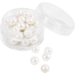 Ferskvandsperler, Gennemboret på langs, diam. 4 mm, hulstr. 1 mm, perlemor, 40 stk./ 1 pk.