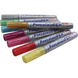 Glas- og porcelænstuscher metallic
