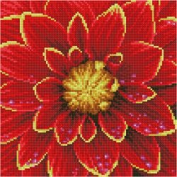 Diamond Dotz - billede på stof, Dahlia, 28x35,5 cm, 1 pk.