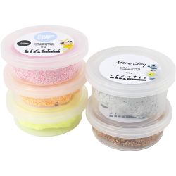 Stone Clay Mix, rød/orange harmoni, 1 pk.