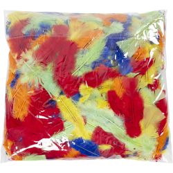 Dun, L: 7-15 cm, ass. farver, 100 g/ 1 ps.