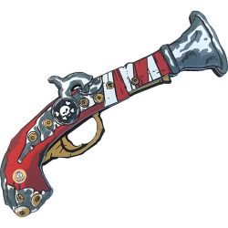 Piratpistol, H: 1,3 cm, L: 28,6 cm, B: 13 cm, 1 stk.