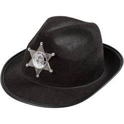 Cowboyhat, str. 55,5 cm, sort, 1 stk.
