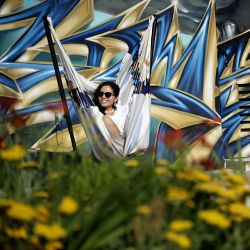 Hængekøjestol med stativ